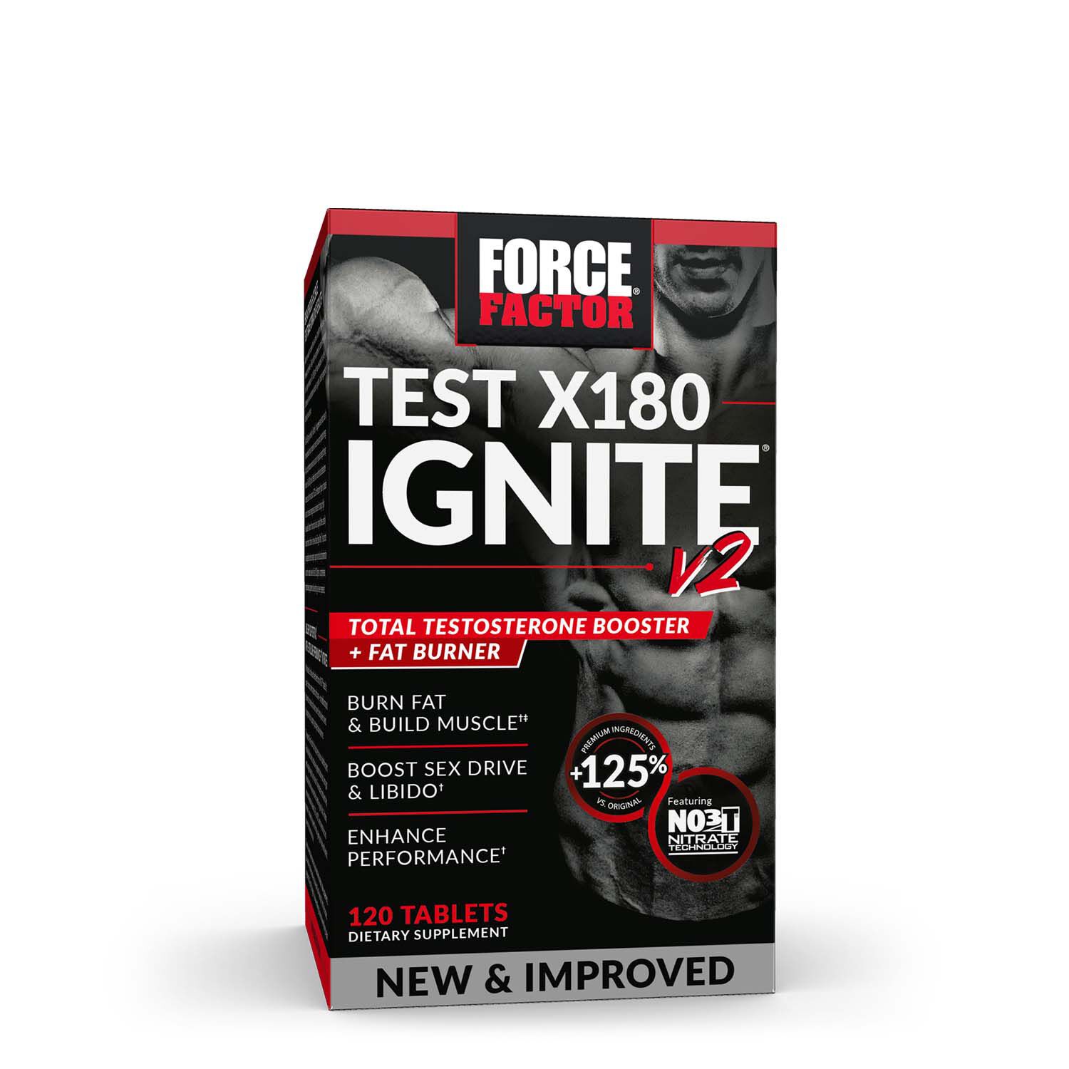 Force Factor Test X180 Ignite V2 120 ct - Testosterone Support
